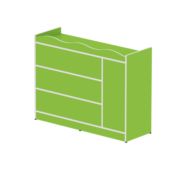 وحدة تخزين 8 خانات مستطيلة  بدون الصناديق مقاس: 120*90*40سم