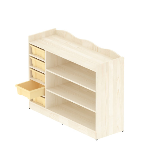 وحدة تخزين 8 خانات مستطيلة  بدون الصناديق مقاس: 120*90*40سم