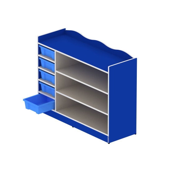وحدة تخزين 8 خانات مستطيلة  بدون الصناديق مقاس: 120*90*40سم