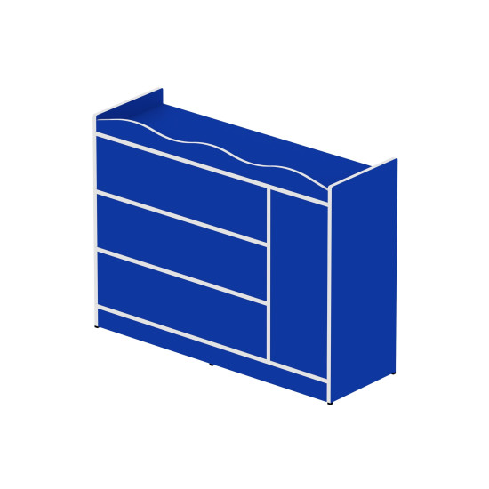 وحدة تخزين 8 خانات مستطيلة  بدون الصناديق مقاس: 120*90*40سم