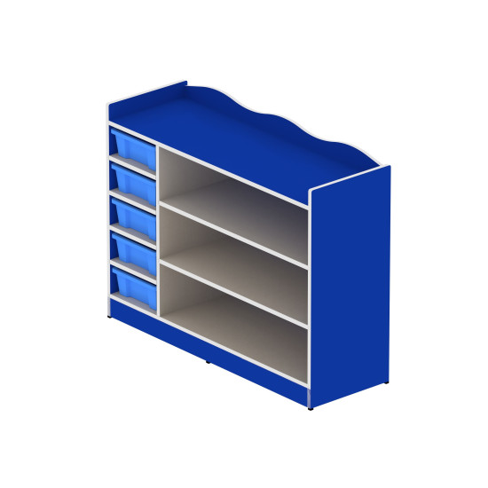 وحدة تخزين 8 خانات مستطيلة  بدون الصناديق مقاس: 120*90*40سم