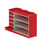 وحدة تخزين 8 خانات مستطيلة  بدون الصناديق مقاس: 120*90*40سم