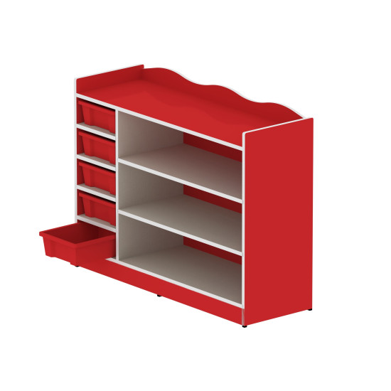 وحدة تخزين 8 خانات مستطيلة  بدون الصناديق مقاس: 120*90*40سم