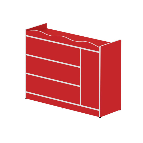 وحدة تخزين 8 خانات مستطيلة  بدون الصناديق مقاس: 120*90*40سم