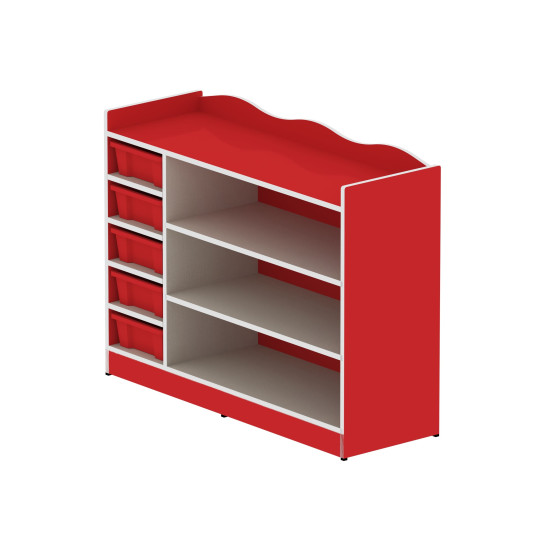 وحدة تخزين 8 خانات مستطيلة  بدون الصناديق مقاس: 120*90*40سم