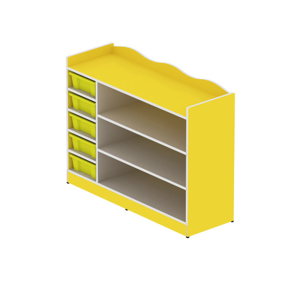 وحدة تخزين 8 خانات مستطيلة  بدون الصناديق مقاس: 120*90*40سم