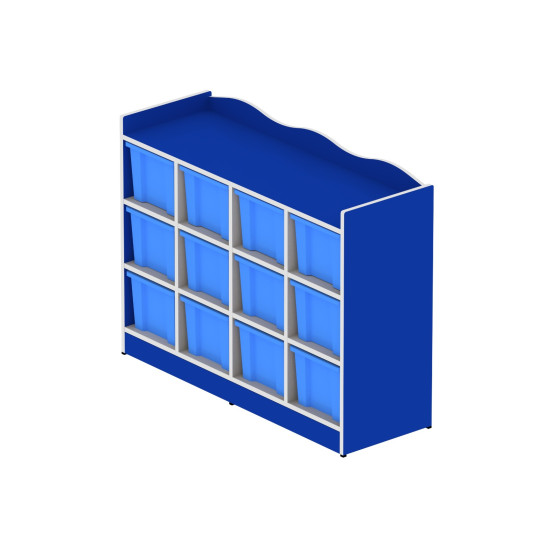 وحدة تخزين 12 خانه  بدون الصناديق مقاس: 120*90*40سم