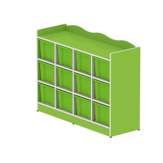 وحدة تخزين 12 خانه  بدون الصناديق مقاس: 120*90*40سم