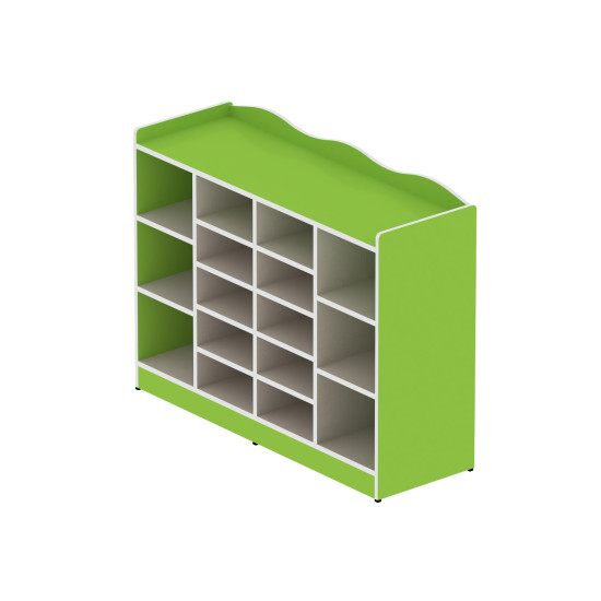 وحدة تخزين 16 خانه  بدون الصناديق مقاس: 120*90*40سم