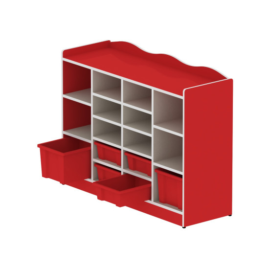 وحدة تخزين 16 خانه  بدون الصناديق مقاس: 120*90*40سم