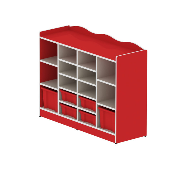 وحدة تخزين 16 خانه  بدون الصناديق مقاس: 120*90*40سم