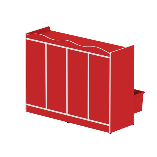 وحدة تخزين 16 خانه  بدون الصناديق مقاس: 120*90*40سم