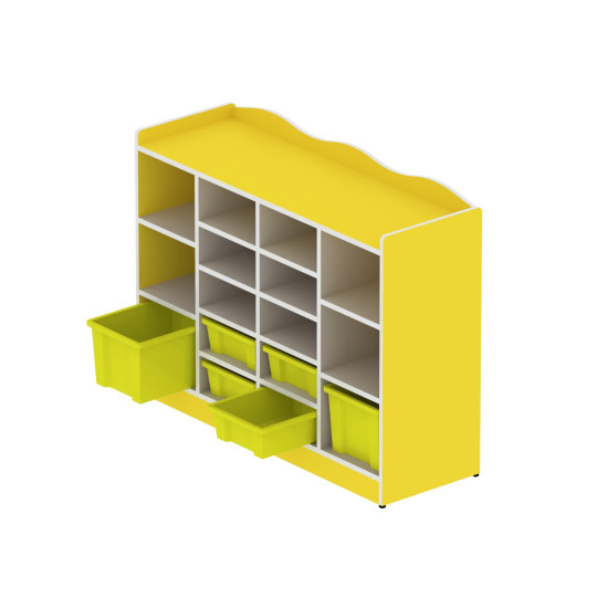 وحدة تخزين 16 خانه  بدون الصناديق مقاس: 120*90*40سم