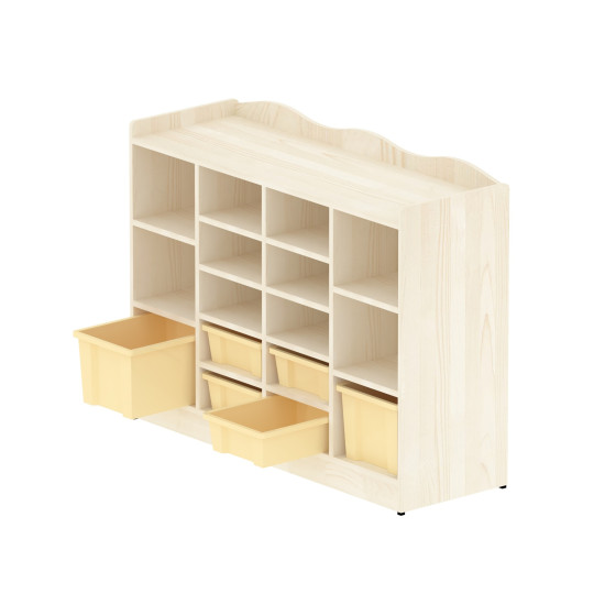 وحدة تخزين 16 خانه  بدون الصناديق مقاس: 120*90*40سم