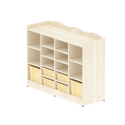 وحدة تخزين 16 خانه  بدون الصناديق مقاس: 120*90*40سم