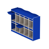 10-student clothing and shoe storage unit with boxes, dimensions: 170*46*120cm