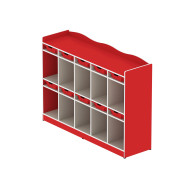 10-student clothing and shoe storage unit with boxes, dimensions: 170*46*120cm