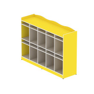 10-student clothing and shoe storage unit with boxes, dimensions: 170*46*120cm