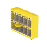 10-student clothing and shoe storage unit with boxes, dimensions: 170*46*120cm