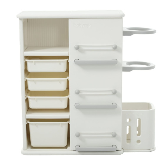 مجموعة األرفف البيضاء للتخزين 110*110*38 سم