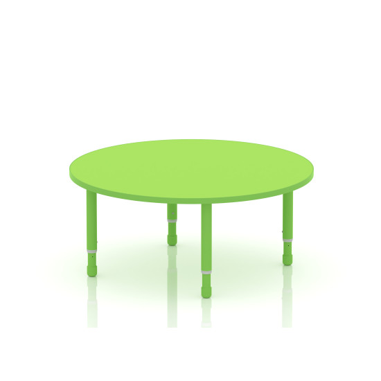 طاولة دائرية خشب قطر 120سم بارجل متعددة الارتفاعات 55-75 سم - لون اخضر