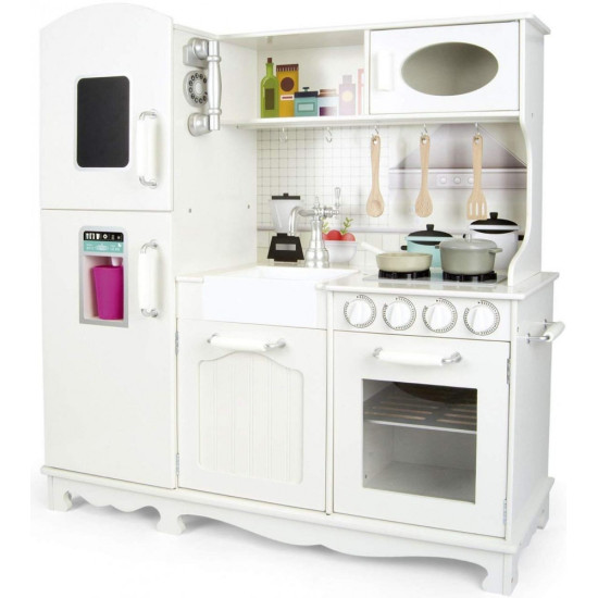 المطبخ المتكامل ابيض بالادوات 104*110*30سم