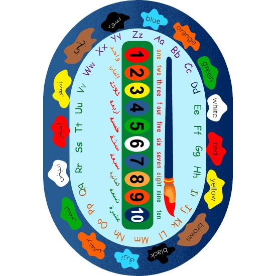 سجاد الالوان والارقام والحروف عربي – انجليزي 200*300سم