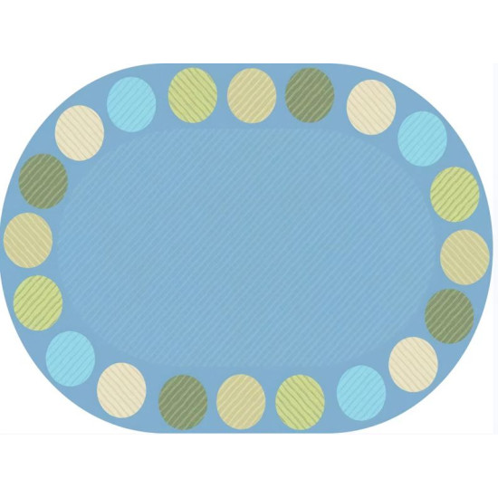 سجادة الأنشطة البيضاوية الفاتحة 3*4م