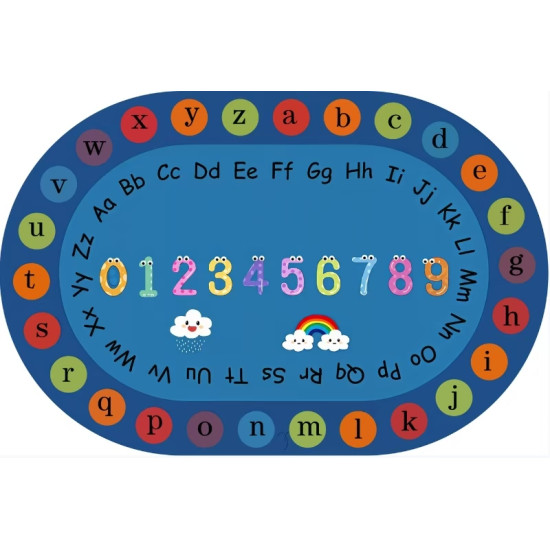 سجاد الحروف والأرقام البيضاوية مقاس:100*150سم