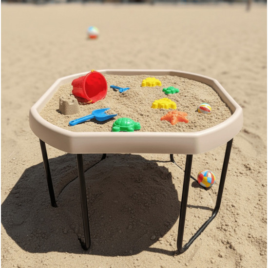 طاولة رمل وماء مقاس 100*100* 75سم لون بيج
