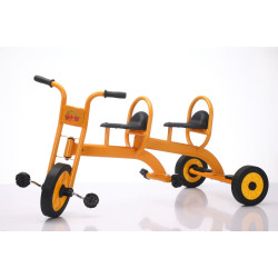 دراجة حديد أصفر ثلاث عجلات - شخصين