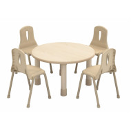 أثاث الحضانات - طاولة دائرية  خشب 80*80*44سم