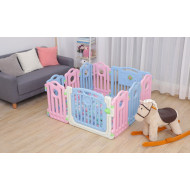 حواجز بلاستيكية عدد 10 قطع مع باب - ملون الارتفاع 63سم 