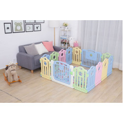 حواجز بلاستيكية عدد 14 قطع مع باب و  ألعاب - ملون الارتفاع 63سم 