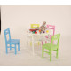 طاولة دائرية مع الكراسي الملونة 4 كراسي