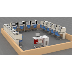 طاولة معمل حاسب الي خشبي 